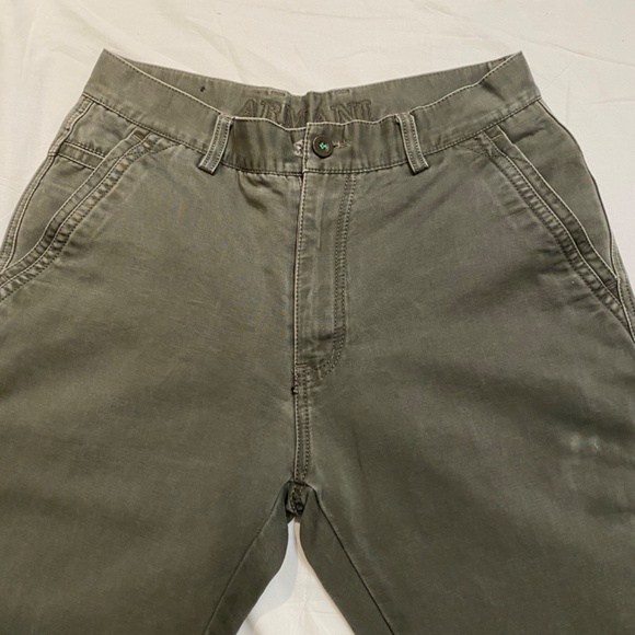 ARMANI JEANS Giorgio Armani Mens Khaki Chinos Sz 28 - Picture 2 of 11